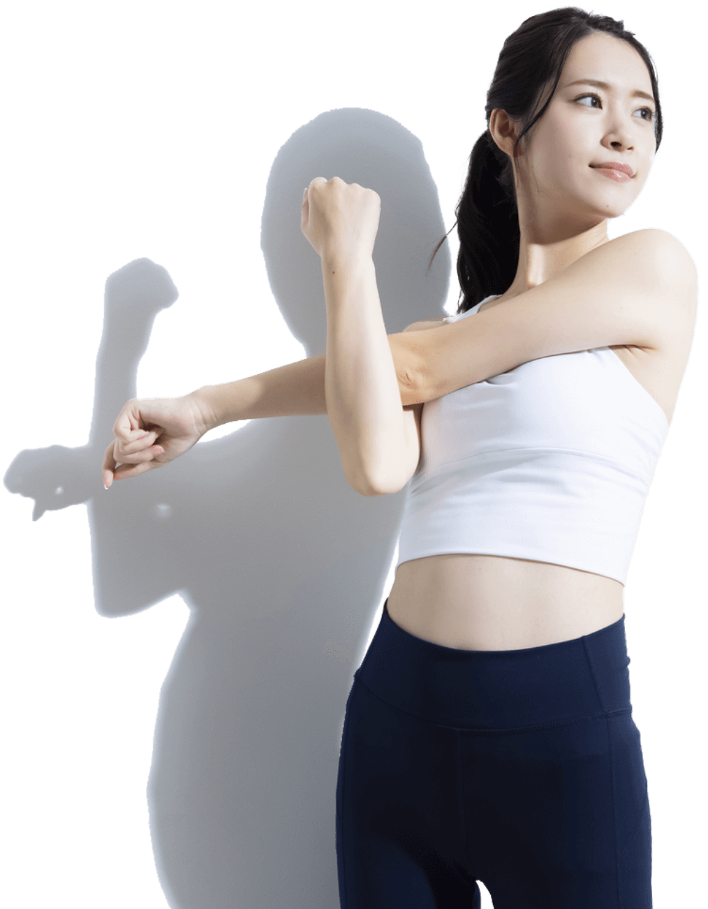 ストレッチをしている女性